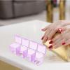 minkissy 1set Transparent Nail Accessory Organizer Box for Makeup Jewelry and Nail Art Storage Material Easy to Clean for Daily Use and Travel view 3