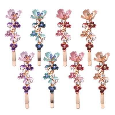 minkissy Floral Hair Clip Set 8pcs Elegant Headdress Hair Clips Bobby Pin Women's Barrettes