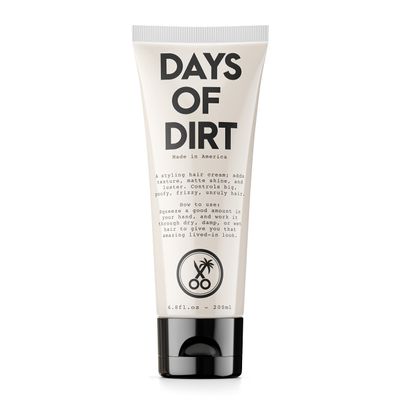 California Born Days of Dirt Hair Styling Cream for Dry, Fluffy, Frizzy, Clean Lived-in Look - Styling Cream for No-Hold, Texture & Shine - Made in USA, 6.8fl oz
