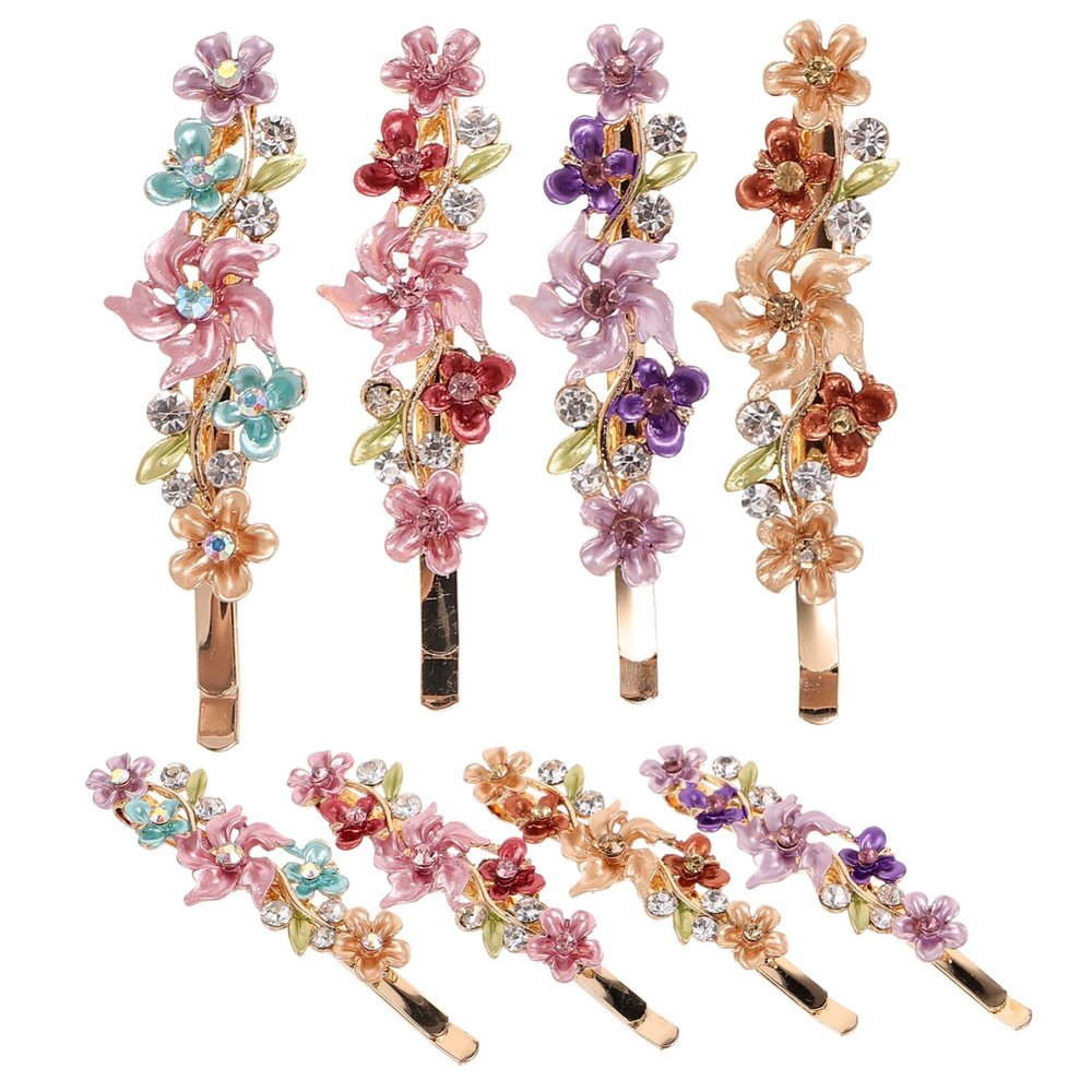 minkissy Rhinestone Hair Clips Hair Clips for Women Girls Decorative Barrettes Set for Party