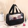 Buryeah 9 Pcs Translucent Make up Bag Toiletry Organizer for Women Men Waterproof Portable Cosmetic Travel Bag with Hanging Handles Travel Storage Carry Pouch, 10.2 x 6.3 x 2.8 Inches (Black) view 2
