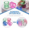 Beavorty 8pcs Colored Glass Dappen Dishes for Nail Manicure Cups Decorative Nail Liquid Containers for Home and Salon Use view 4