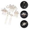 LALAFINA 5pcs Bridal Hair Elegant Hair Combs for Weddings Stylish Accessories for Brides and Bridesmaids Delicate for Stunning Hairstyles view 3