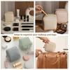 ALTALIVA Small Cosmetics Make up Bag for Women Girls Travel Cosmetic Bags Waterproof Cute Zipper Pouch Case Organizer (Beige) view 3