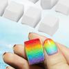FOMIYES 24pcs Nail Gradient Sponge Cosmetic Sponge Nail Brush Makeup Wedges Nail Airbrush Polish Brush Puff Beauty Makeup Wedge Sponge Applicator Manicure Tools Wedge Shape White view 3
