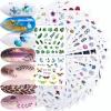 DOACT Nail Stickers, 68 Sheets DIY Self Adhesive Nail Decals Art Flower Heart Star Maple Leaf Sequins Decoration Accessories for Manicure Designs view 1