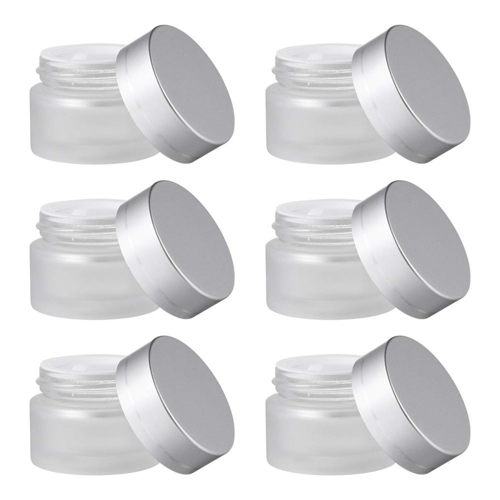 Luxshiny 6 Pcs Cosmetic Bottle Eye Cream Bottle Empty Cosmetic Jars Makeup Containers Lotion Container Lip Gloss Containers Empty Cream Tubes Terrarium With Cover Travel Glass Small Jar
