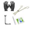 Satix Nose Piercing Kit,18G Nose Screw Stud Ring L Shape Nose Rings Titanium CZ Nostril Piercing Jewelry with Piercing Needle, A-lcoholPad, Gloves, Forceps Clamp Tool Kit for Women Men view 1