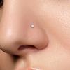 Satix Nose Piercing Kit,18G Nose Screw Stud Ring L Shape Nose Rings Titanium CZ Nostril Piercing Jewelry with Piercing Needle, A-lcoholPad, Gloves, Forceps Clamp Tool Kit for Women Men view 3