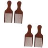 LALAFINA 4pcs Wooden Wide Tooth Comb Natural Massage Tool for Smooth Hair Styling Back Comb Comfortable Handle for All Hair Types view 1