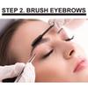 KC Republic Lash Eyebrow Extensions Kit with 2 Trays of Mink False Eyebrows in Brown, Eyebrow Glue Clear & Extension Tweezers, Comes on Mixed Length Trays 5-8 mm (Brown 2-Pack, Black Tweezer) view 3