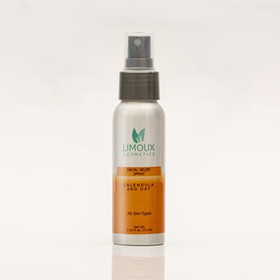 Limoux Cosmetics Facial Relief Spray -2.54 fl oz- Brightening, Hydrating, Soothing Mist - Calendula and Oat - All Skin Types - Paraben Free - Phthalate Free - Fragrance Free - Cruelty Free - Vegan