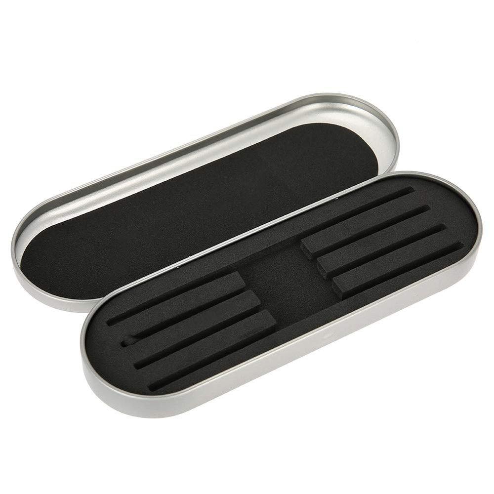 Dioche Tweezers Storage Case, Eyelash Extension Tweezers Organizer Eyelash Tweezers Box Tweezers Organizer Case for Storage Eyelash Pencil Makeup Tools (Silver)
