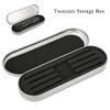 Dioche Tweezers Storage Case, Eyelash Extension Tweezers Organizer Eyelash Tweezers Box Tweezers Organizer Case for Storage Eyelash Pencil Makeup Tools (Silver) view 3
