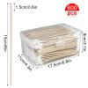 eyxformula 600 PCS 6 Inch Long Cotton Swabs With Reusable Box + 500 Pcs Long Wooden Cotton Swabs & 100 Pcs Bamboo Cotton Swabs Set view 2