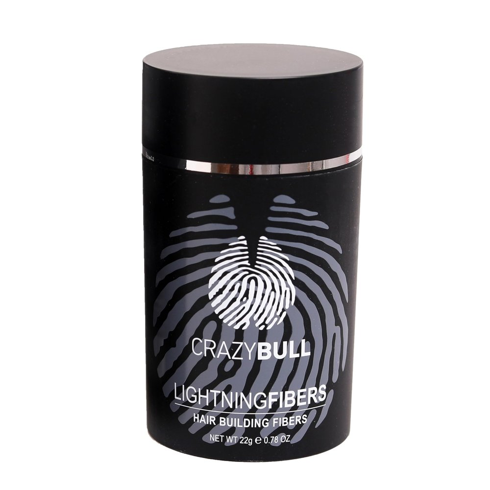 Crazy Bull Hair Lightning Hair Building Fibers - Hair Fibers for Thinning Hair - Hair Fiber Withstands Wind, Rain and Sweat - Light Brown - 0.78 oz