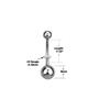 Satix Navel Piercing Kit - 14G Belly Button Ring 7/16" Titanium Belly Ring 8mm Ball with 13G Belly Piercing Needles, A-lcoholPad, Gloves, Forceps Clamp Tool Kit for Women Men view 2