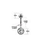 Satix Belly Piercing Kit - 14G Titanium Belly Button Ring 7/16" 8mm and 5mm Gem Ball Navel Ring with Navel Piercing Needle, A-lcoholPad, Gloves, Forceps Clamp Tool Kit for Women Men view 2