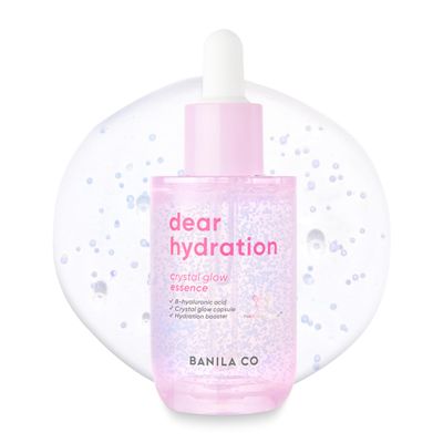 BANILA CO Dear Hydration Crystal Glow Essence | Dermatologist Tested | Crystal Capsule Serum with Pink Cactus & Hyaluronic Acid for Hydrating and Radiant Skin (50ml / 1.69 fl oz)