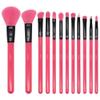 MODA Neon Pink Makeup Brush Set  12pc Face & Eye Brush Kit with Soft Vegan Filaments  Blending, Contouring, Highlighting  Cruelty-Free, Bold Neon Design view 1