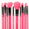 MODA Neon Pink Makeup Brush Set  12pc Face & Eye Brush Kit with Soft Vegan Filaments  Blending, Contouring, Highlighting  Cruelty-Free, Bold Neon Design view 2
