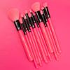 MODA Neon Pink Makeup Brush Set  12pc Face & Eye Brush Kit with Soft Vegan Filaments  Blending, Contouring, Highlighting  Cruelty-Free, Bold Neon Design view 4