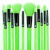 MODA Neon Green Makeup Brush Set  12pc Face & Eye Brush Kit with Soft Vegan Filaments  Blending, Contouring, Highlighting  Cruelty-Free, Bold Neon Design view 2