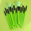 MODA Neon Green Makeup Brush Set  12pc Face & Eye Brush Kit with Soft Vegan Filaments  Blending, Contouring, Highlighting  Cruelty-Free, Bold Neon Design view 4