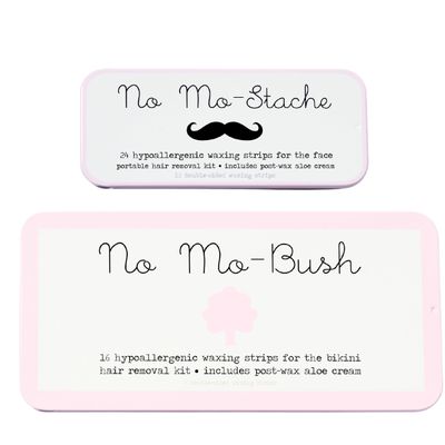 No Mo-Stache and No Mo-Bush Bikini Bundle - 2 Piece Value Set - As Seen On Shark Tank - Easy To Use Wax Strips for Face, Body Hair Removal and Bikini Area