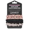 GIOVANNI Slim Satin Hair Scrunchies - Silk Hair Ties, Small Silk Scrunchies for Hair, Satin Hair Ties, Silk Skinny Scrunchies, For Healthy-Looking Hair & Skin - Scrunchie Pack of 5 view 1