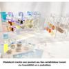 Yuxuanish Nail Stand Nail Display Stand Rack with 10pcs Display Hooks,Nail Stand with 3M Double Sided Tape for Professional Salon False Nail Sample Display (Rainbow) view 3