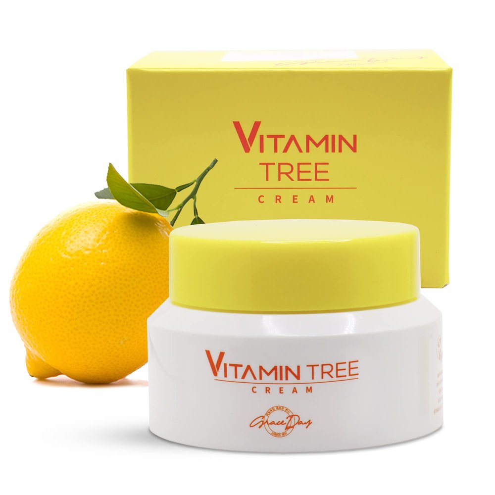 100% Certified Vegan Vitamin Tree Cream. Contains Vitamin C, Provitamin B5, vitamin E & B3. Effective Against Acne & Dark Spots and Sun Damage. Anti-Aging, Anti-Wrinkle Day and Night Cream with Natural Ingredients. 1,69 oz  Made in Korea (Face Cream