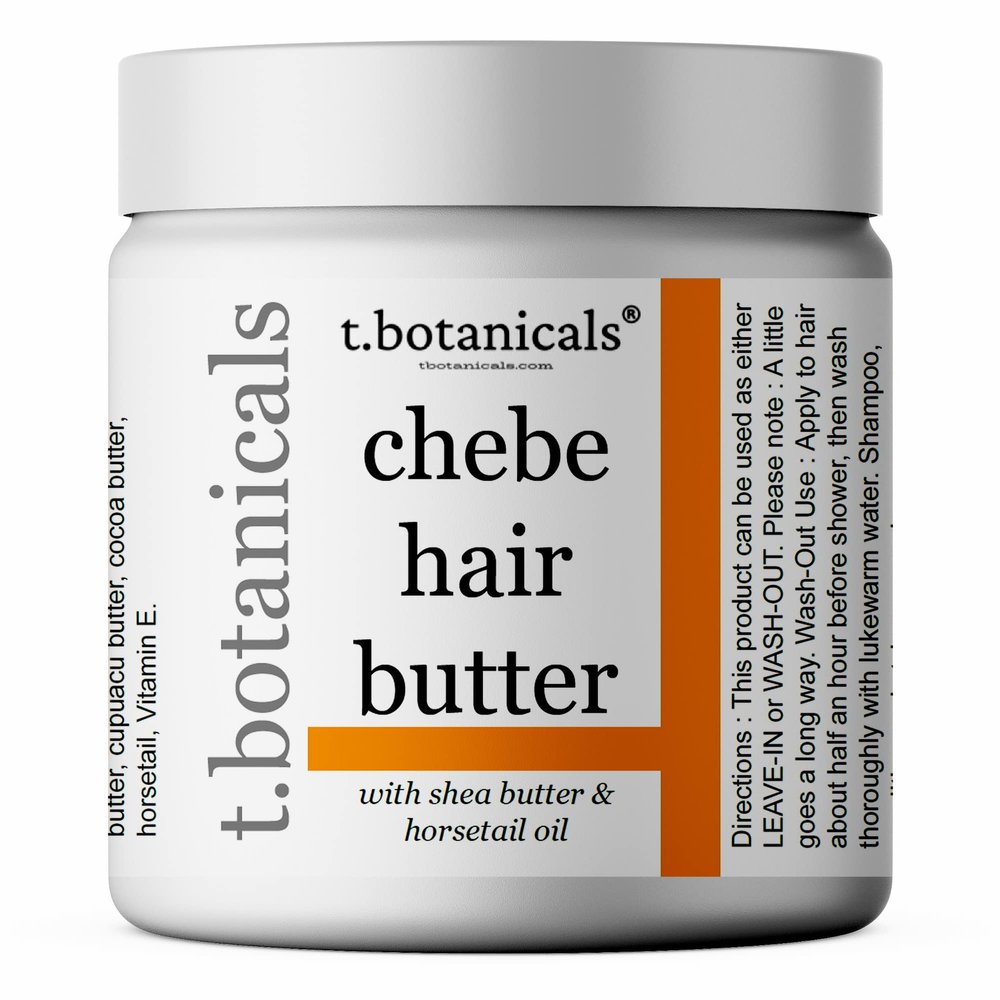 t.botanicals Chebe Hair Butter for Growth, Thickening and Nourishment - Ayurvedic Formulation with Horsetail (Lavender, 8 oz)