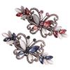 KALLORY 2pcs Unique Butterfly Hairpin for Women Elegant Rhinestone Barrette Fashionable Hair Clips view 1