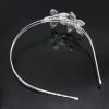 Crystal Rhinestone Crown Tiara Floral Girl Headdress Hair Accessories Wedding Bridal Prom Accessories,Purple view 3