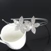 Crystal Rhinestone Crown Tiara Floral Girl Headdress Hair Accessories Wedding Bridal Prom Accessories,Purple view 4