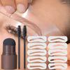 10 Eyebrows stamp Stencils Kit, 1 step brows powder makeup & 2 Eyebrow Brushes view 1