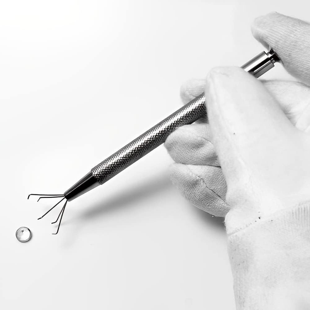 ATAR Diamond Holder Tweezer || 5 Prong Holder Professional Pick-up Tool || Stainless Steel Diamond Holder Grabber Jewelry Locking Tweezer || 5 Claw Prong (ATDP5)