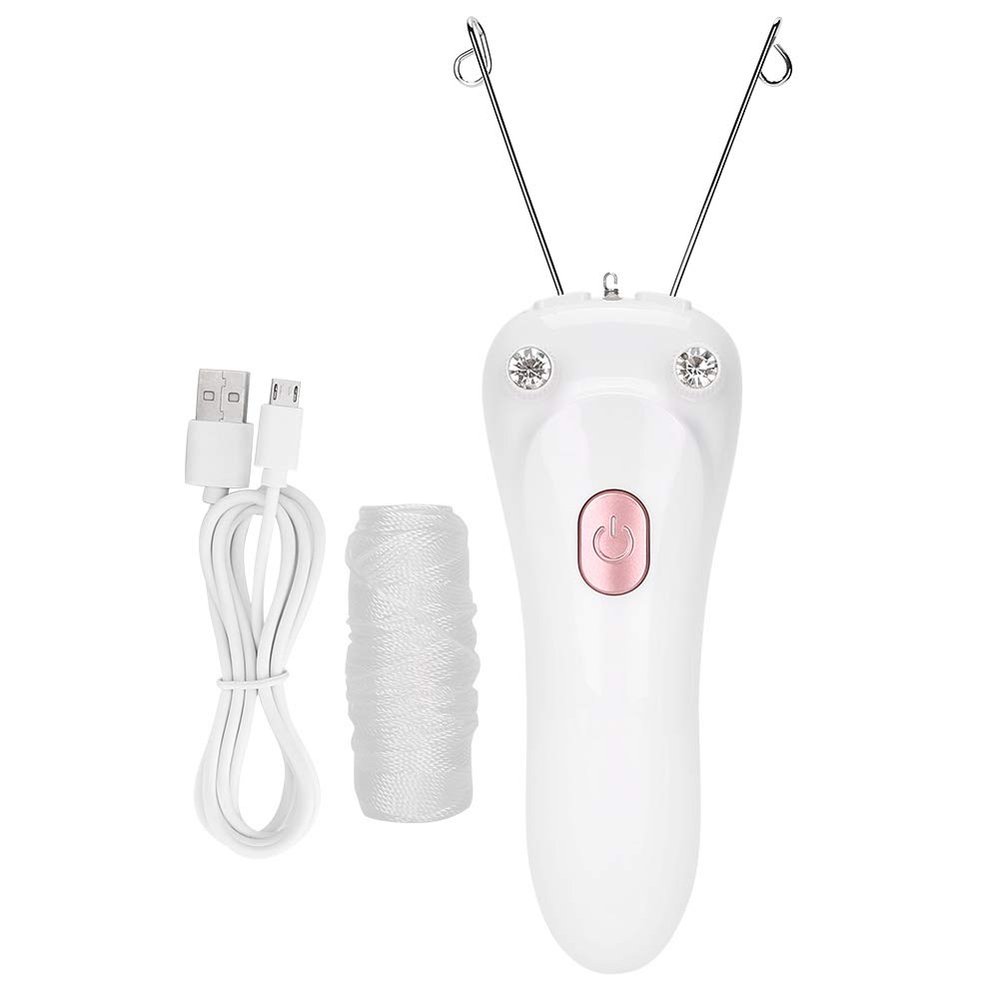 Threading Hair Removal, Hair Remover Electric Face Eyebrow Threading Epilator USB Charging Cotton Thread Depilation Machine Device for Women Girls Ladies ()