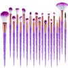 20Pcs Diamond Makeup Brushes Set ,Powder Foundation Blush Blending Eye shadow Lip Cosmetic Beauty Make Up Brush (Purple) view 1