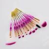 20Pcs Diamond Makeup Brushes Set ,Powder Foundation Blush Blending Eye shadow Lip Cosmetic Beauty Make Up Brush (Pink Gold) view 3