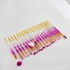 20Pcs Diamond Makeup Brushes Set ,Powder Foundation Blush Blending Eye shadow Lip Cosmetic Beauty Make Up Brush (Pink Gold) view 4
