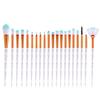 20Pcs Diamond Makeup Brushes Set ,Powder Foundation Blush Blending Eye shadow Lip Cosmetic Beauty Make Up Brush (Transparent) view 1