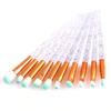 20Pcs Diamond Makeup Brushes Set ,Powder Foundation Blush Blending Eye shadow Lip Cosmetic Beauty Make Up Brush (Transparent) view 3