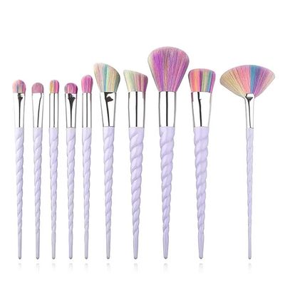 10PCS Makeup Brushes Set Powder Blush Eyeshadow Conceaer Lip Professional Make Up Brush Cosmetics Tool (Multicolor)
