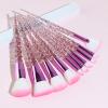 10PCS Makeup Brushes Set Powder Blush Eyeshadow Conceaer Lip Professional Make Up Brush Cosmetics Tool (Rose Red) view 3