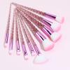 10PCS Makeup Brushes Set Powder Blush Eyeshadow Conceaer Lip Professional Make Up Brush Cosmetics Tool (Rose Red) view 4