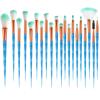 20Pcs Diamond Makeup Brushes Set ,Powder Foundation Blush Blending Eye shadow Lip Cosmetic Beauty Make Up Brush (Blue) view 1