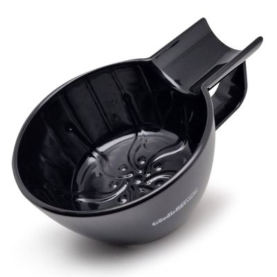 The Goodfellas' smile, Shave & Lather Bowl Durable ImpactResistan Resin, BuiltIn Brush Rest, 4.9 Diameter Perfect for Traditional Wet Shaving (Black)