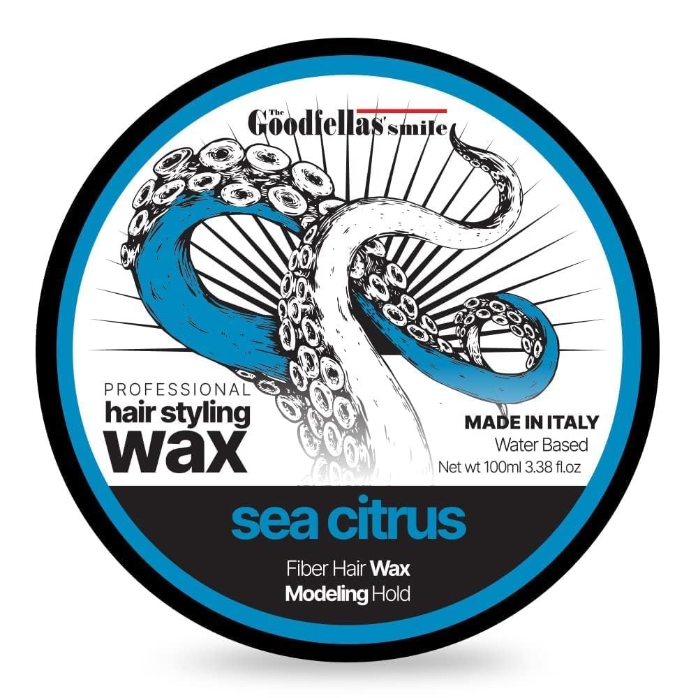 The Goodfellas' smile Sea Citrus Hair Wax  Modeling Hold Styling Wax with Oceanic Lemon Scent, 100ml  Made in Italy
